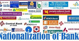बैंकों के राष्ट्रीयकरण